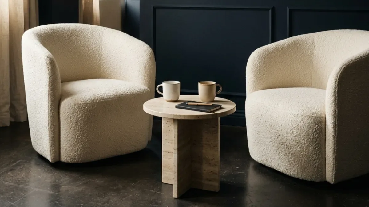 Rustige zitkamer met twee fauteuils